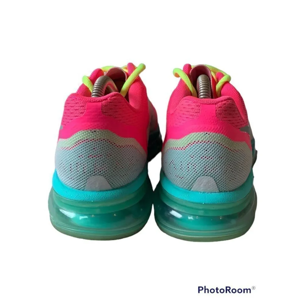 Nike Womens Hyper Pink/Volt-Hyper Jade-Metallic Silver Trainers Sneakers Size 7